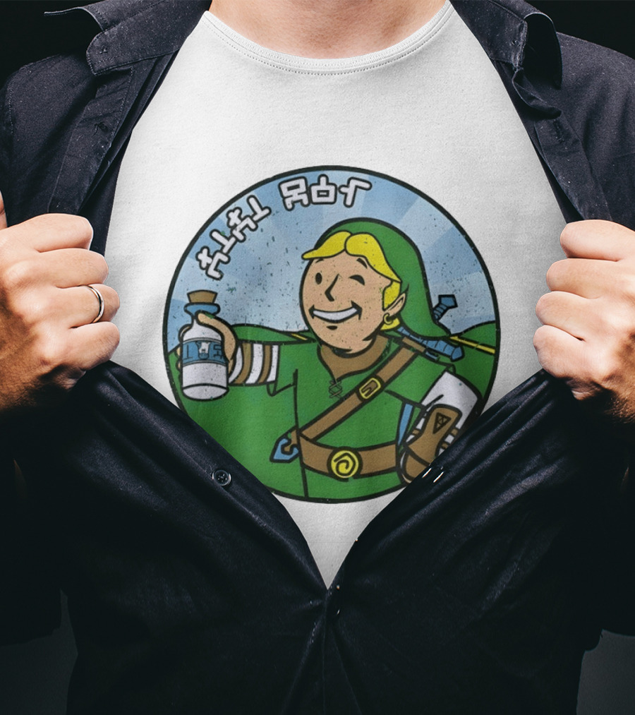 The Legend Of Zelda Link And Fallout Vault Boy T-Shirt