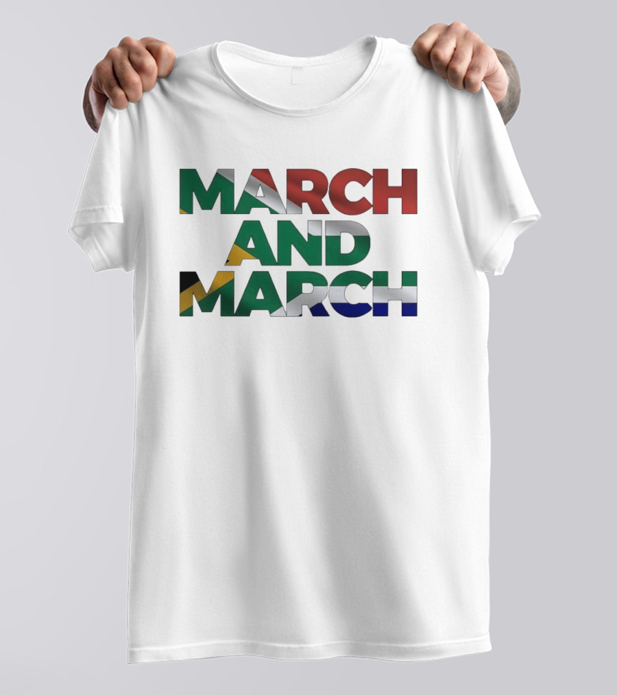 March And March South African Flag T-Shirt