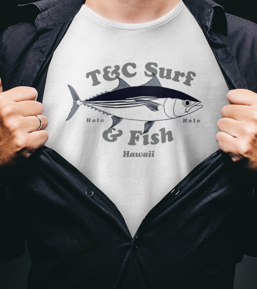 Surf Skipjack Tuna Holo Fish Hawaii T&C Surf & Fish T-Shirt