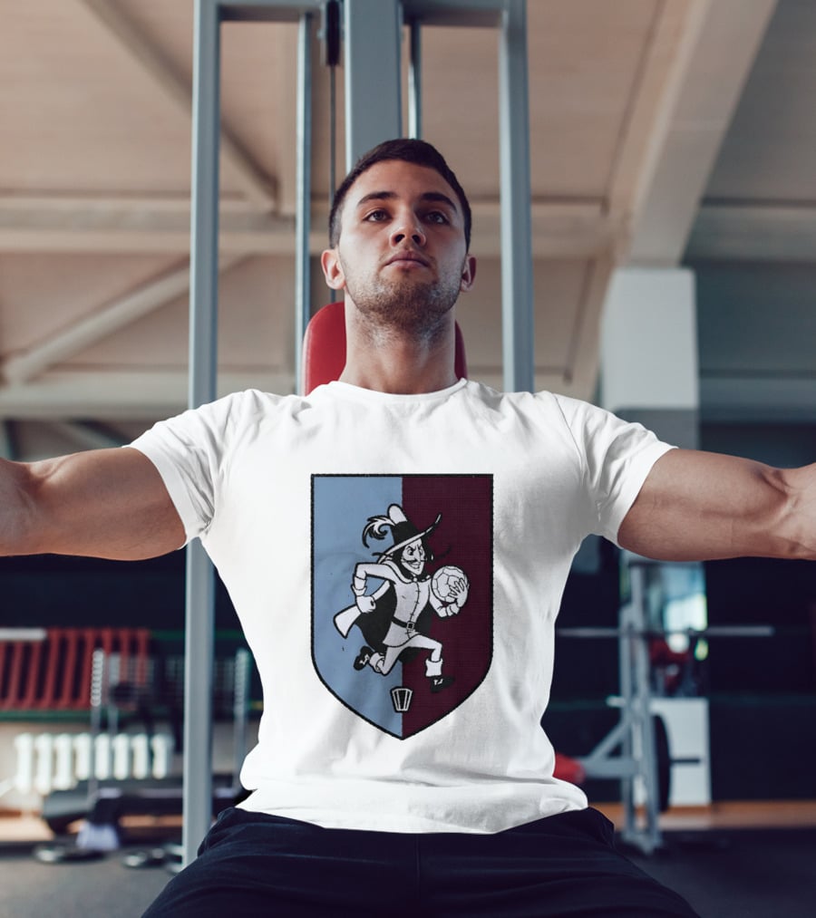 The Villan Football Mascot With Ball And Shield T-Shirt