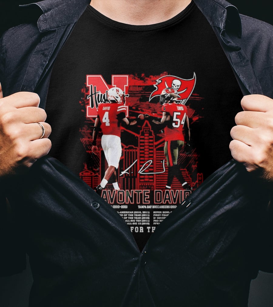 Lavonte David Nebraska Huskers Tampa Bay Buccaneers Thank You For The Memories T-Shirt