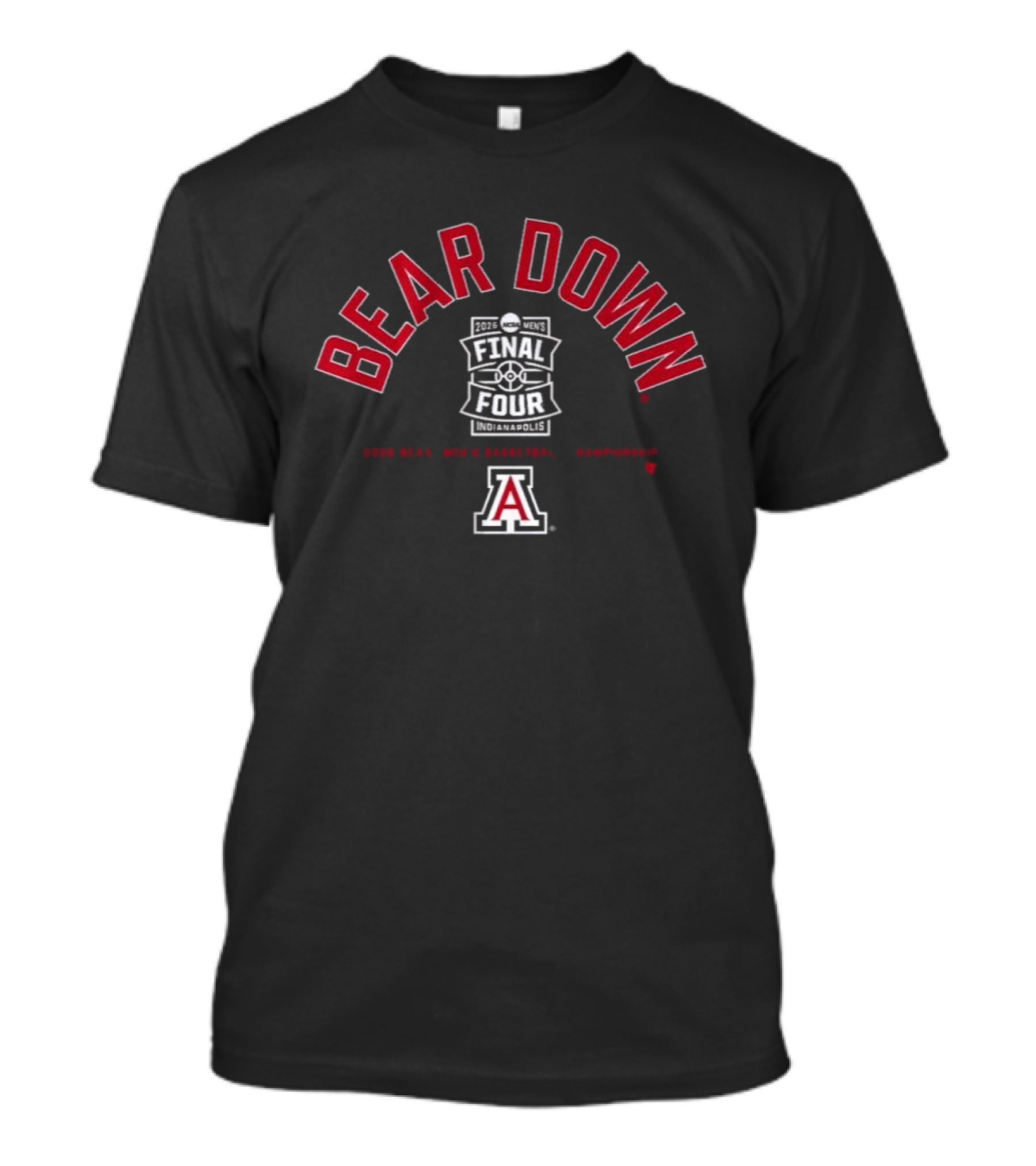 Arizona Wildcats Bear Down Final Four 2026 Bench Mob Basketball Championship T-Shirt