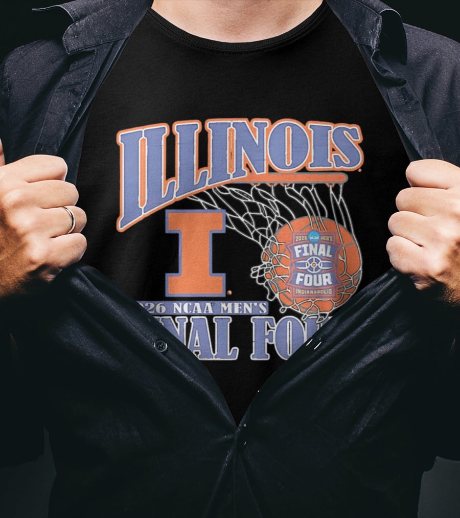 Illinois 2026 NCAA Men's Final Four Basketball Indianapolis T-Shirt