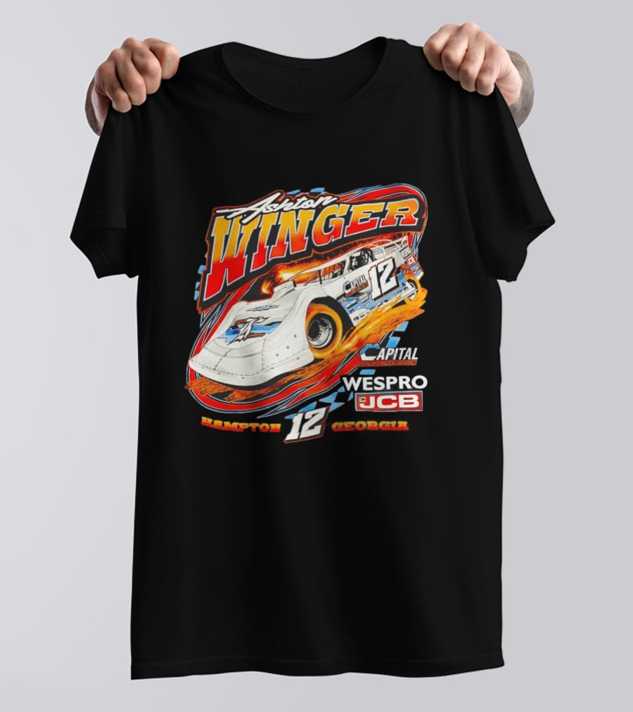 Ashton Winger Racing Capital Sports Construction Hampton Georgia 12 Car Wespro JCB T-Shirt