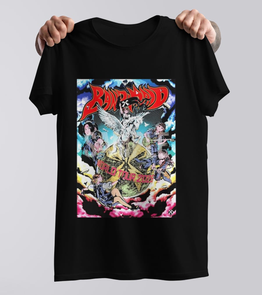 Band Maid World Tour 2026 Anime Style Pegasus T-Shirt