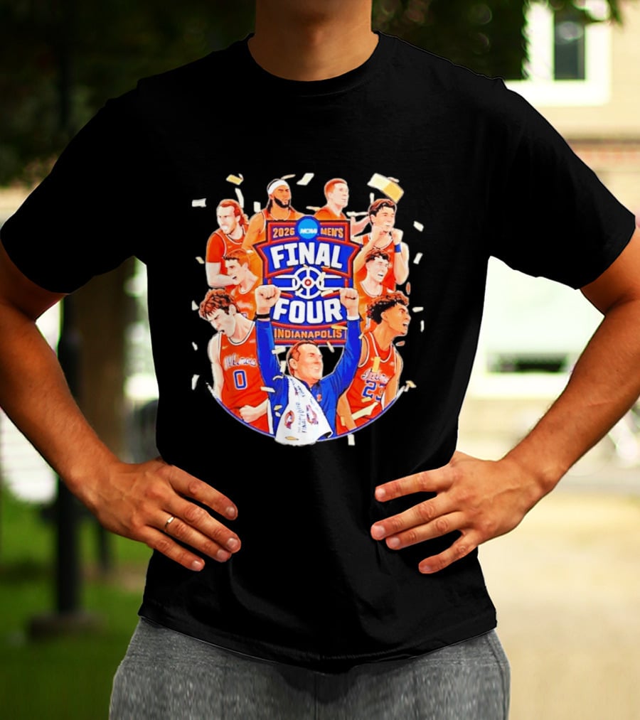 2026 NCAA Men's Final Four Indianapolis Illinois Fighting Illini Basketball T-Shirt