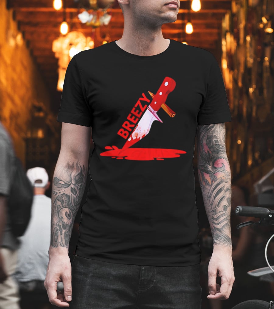 Breezy Games Bloodstained Knife T-Shirt