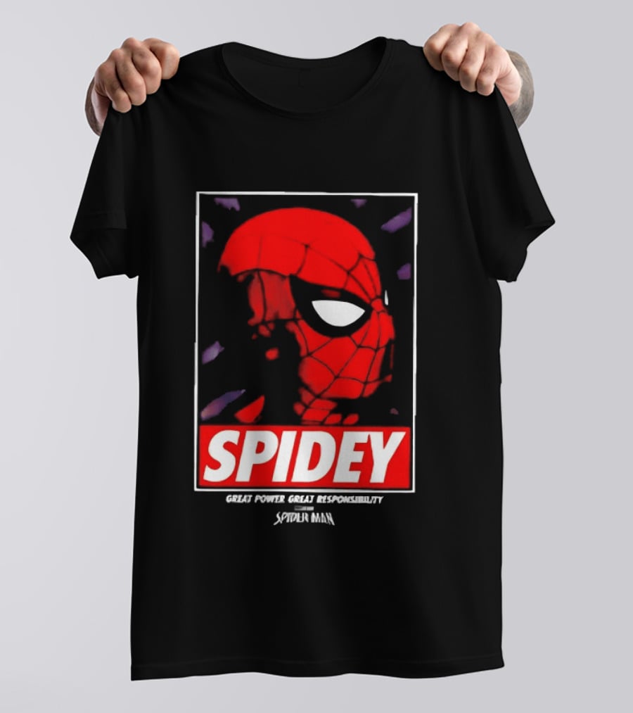 SPIDEY Great Power Great Responsibility Spider Man T-Shirt