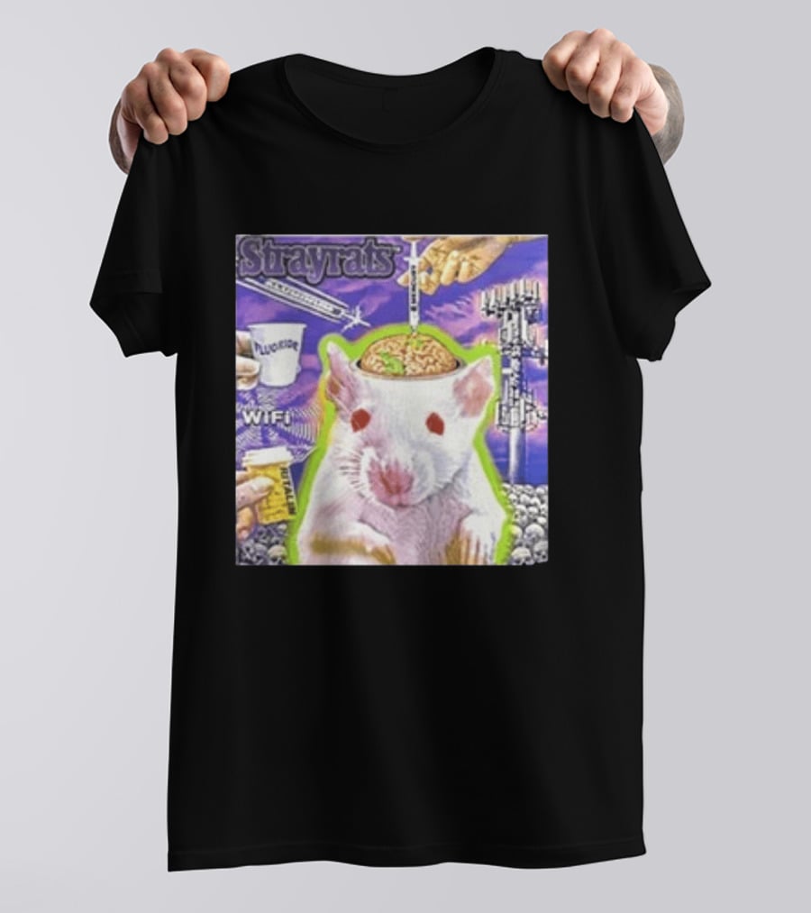 Stray Rats Lab Rat WiFi Fluoride Syringe Brain Injection T-Shirt