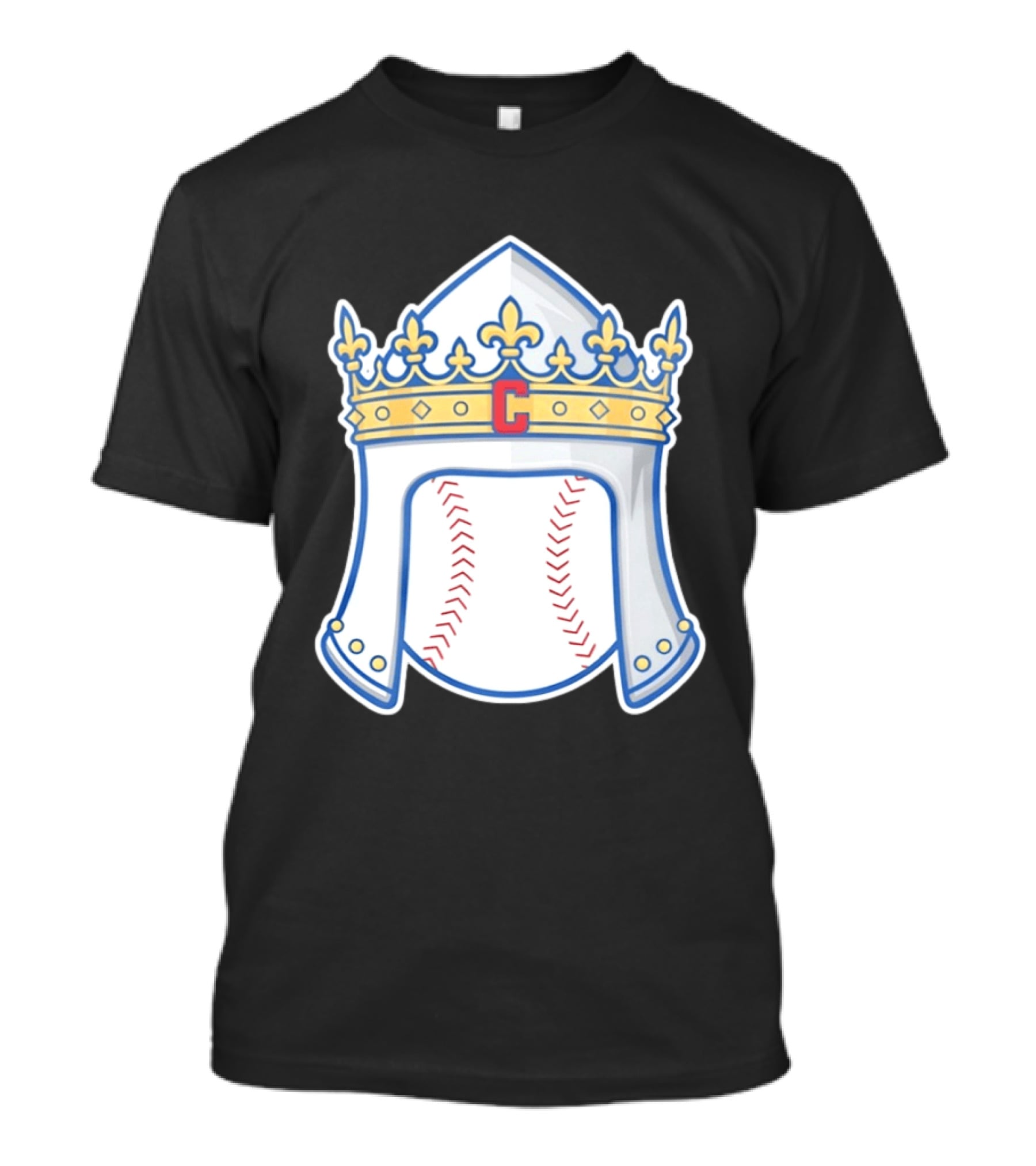 Chicago Cubs Sir Longball Baseball Helmet Crown T-Shirt