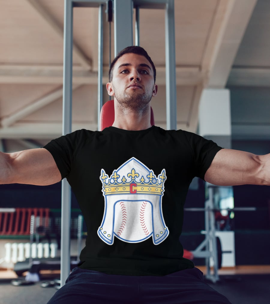 Chicago Cubs Sir Longball Baseball Helmet Crown T-Shirt