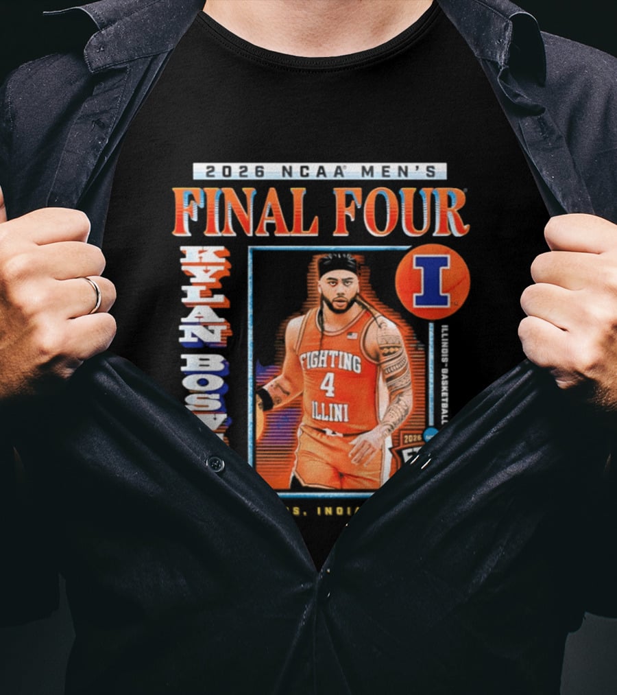 Kylan Boswell 2026 NCAA Men's Final Four Illinois Fighting Illini Basketball Indianapolis T-Shirt