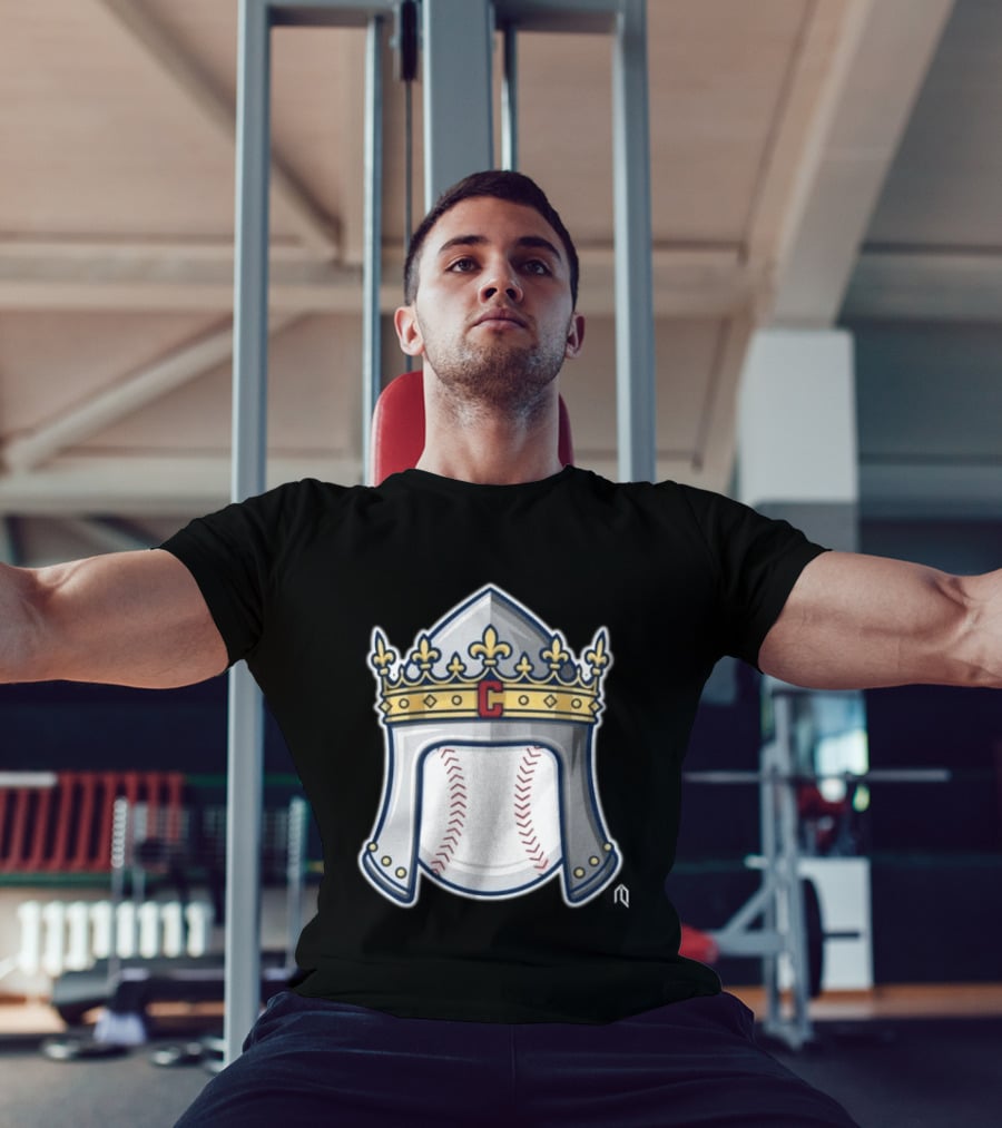 Cleveland Guardians Baseball Knight Helmet Crest T-Shirt