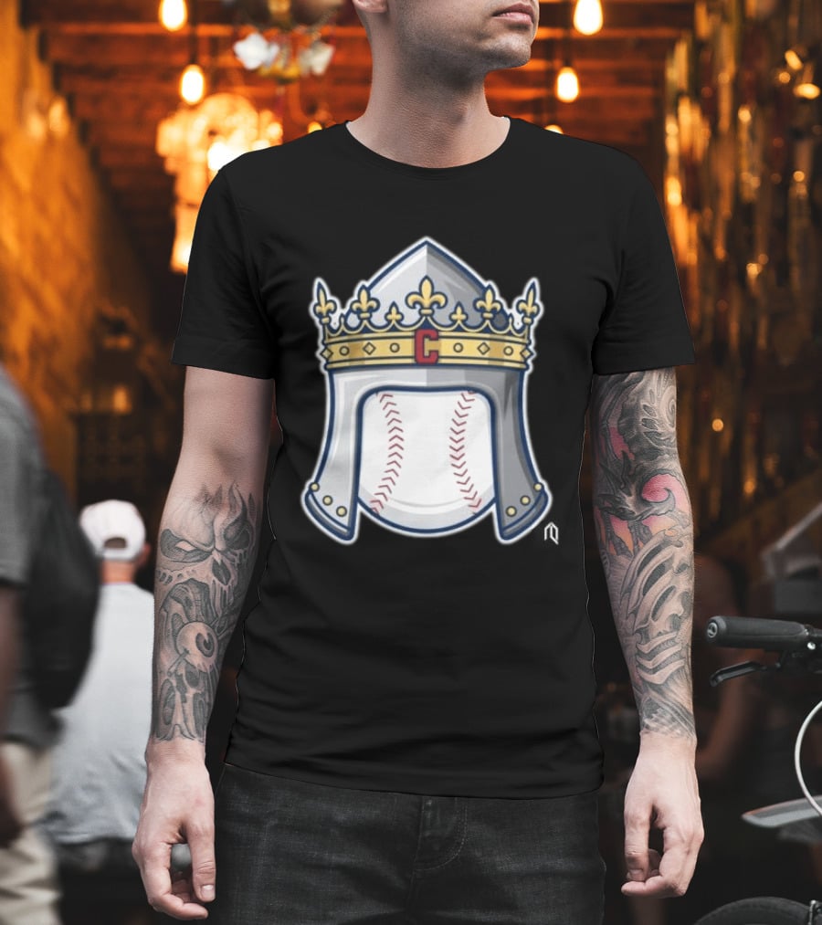 Cleveland Guardians Baseball Knight Helmet Crest T-Shirt