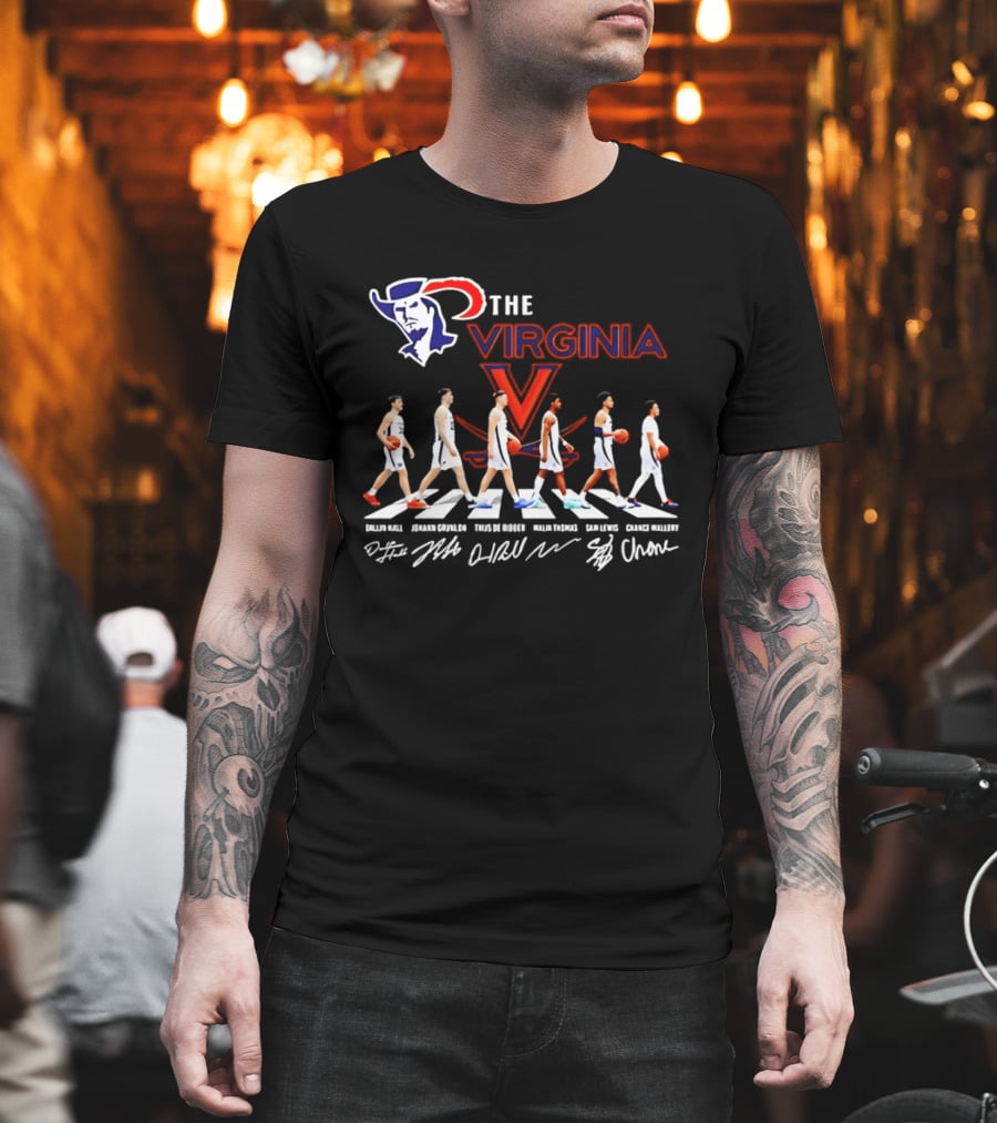 The Virginia Cavaliers Men's Basketball Team Abbey Road Homage T-Shirt
