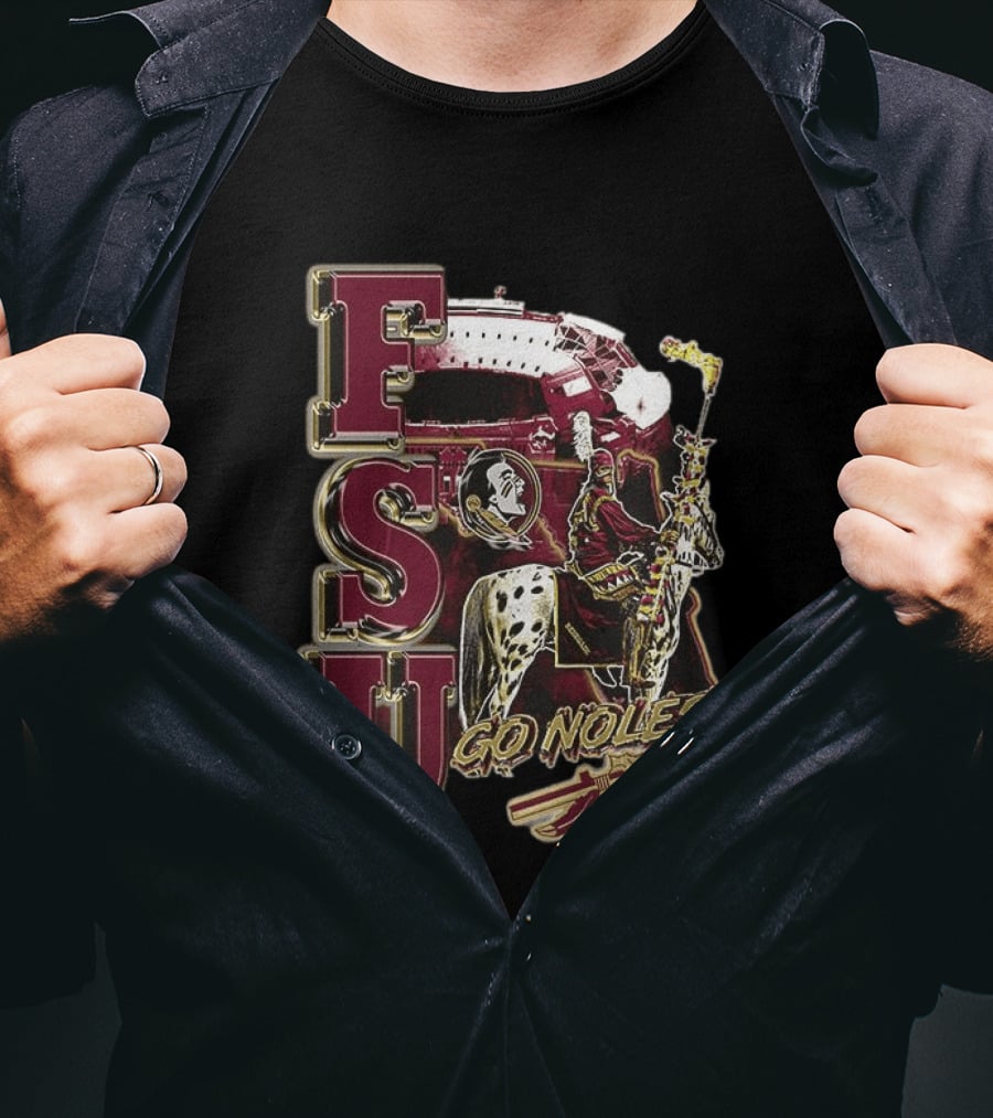 FSU Seminoles Go Noles Osceola And Renegade Stadium Spirit T-Shirt