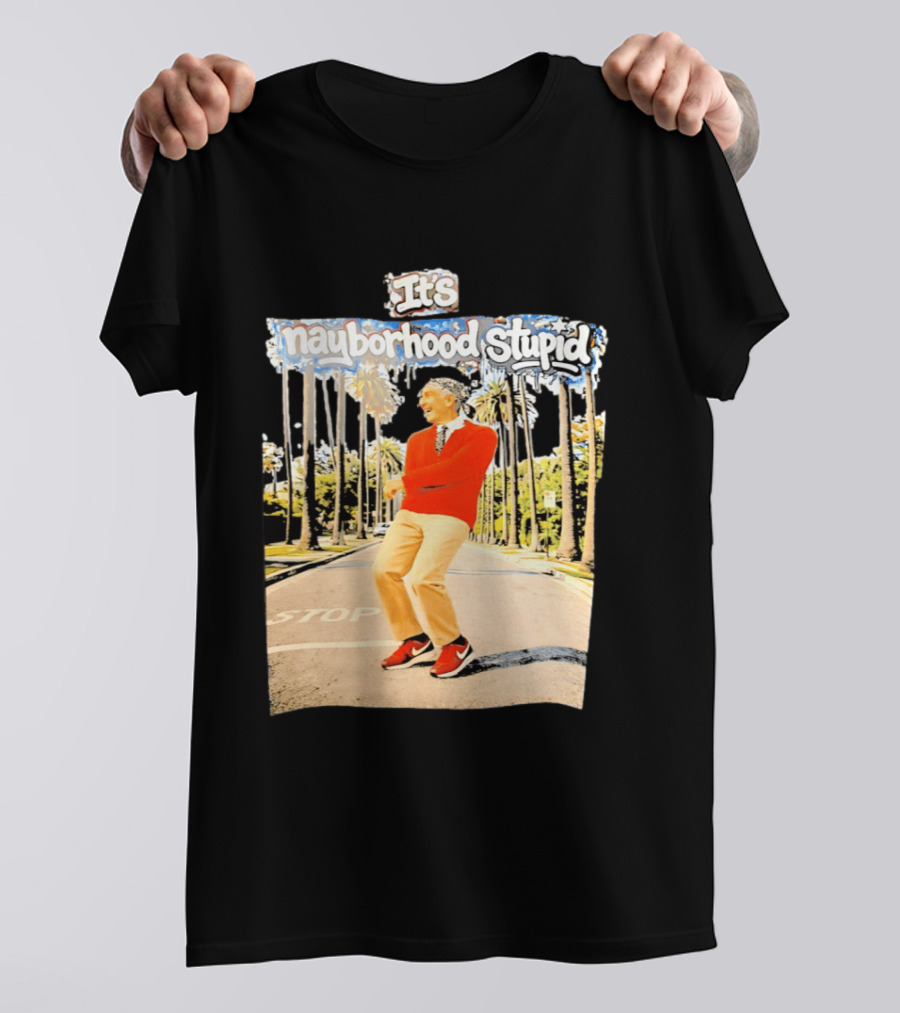 Mister Rogers Primitive Skateboarding It's Nayborhood Stupid T-Shirt