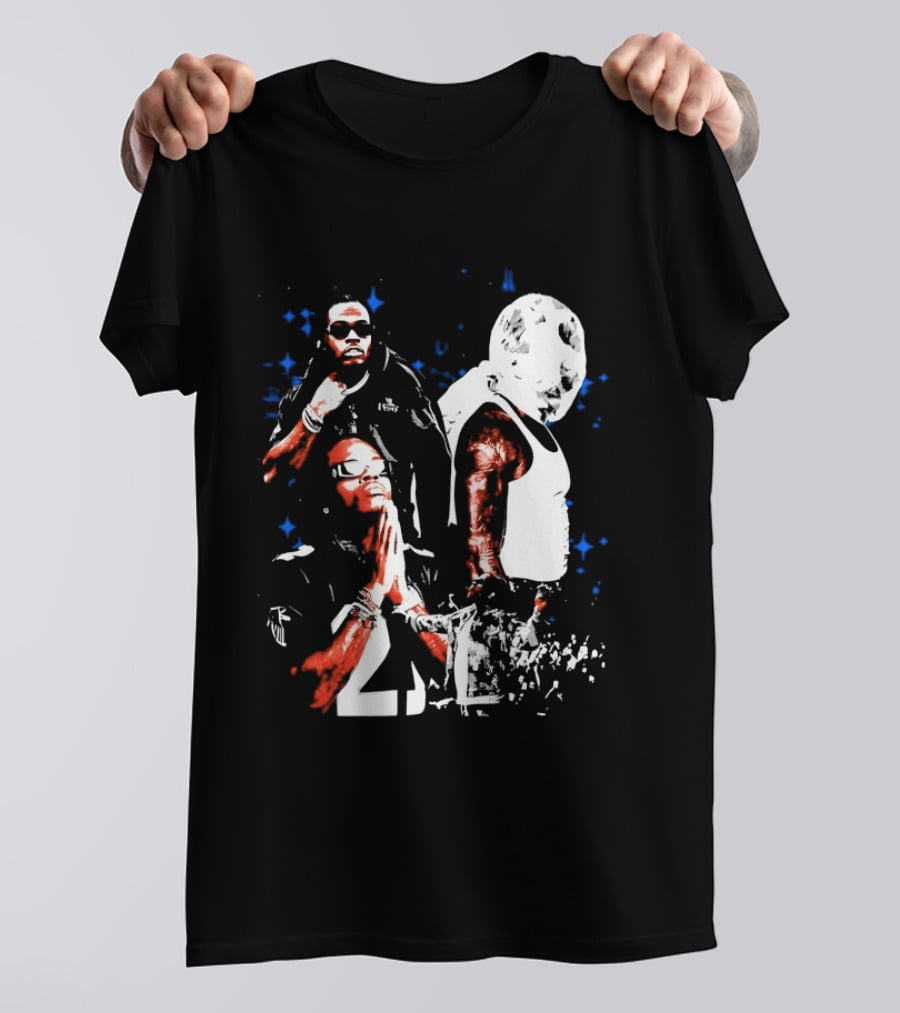 Gunna One Of Wun Globe Stars Red White Blue T-Shirt