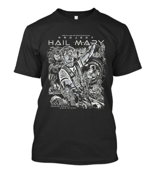 Project Hail Mary 2026 Amaze Grace Rocky Save Stars T-Shirt