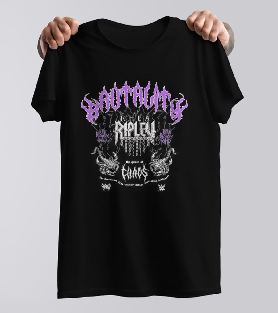 Rhea Ripley Brutality 2026 Purple Flame T-Shirt