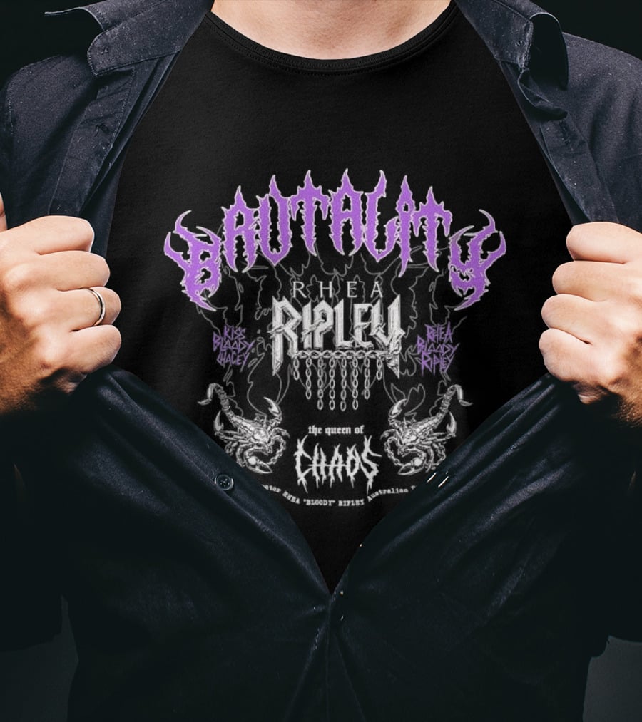 Rhea Ripley Brutality 2026 Purple Flame T-Shirt