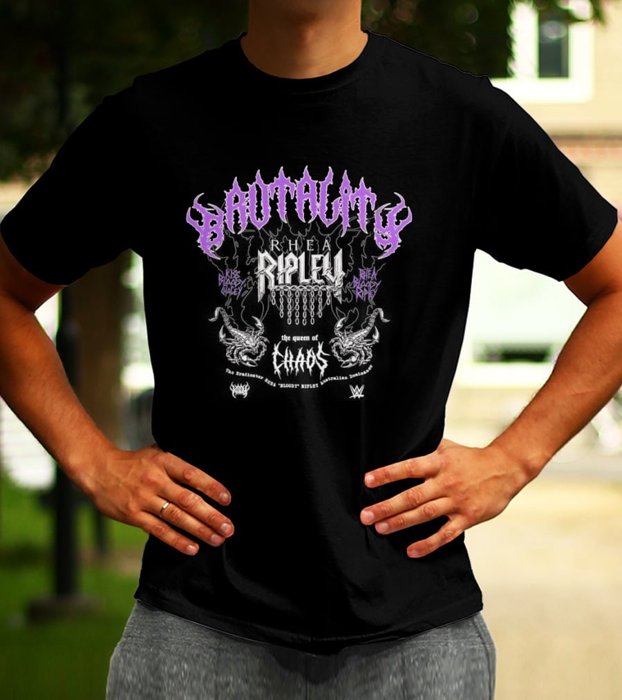 Rhea Ripley Brutality 2026 Purple Flame T-Shirt