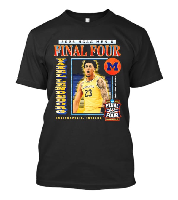 2026 NCAA Men's Final Four Yaxel Lendeborg Michigan Basketball Indianapolis Indiana T-Shirt