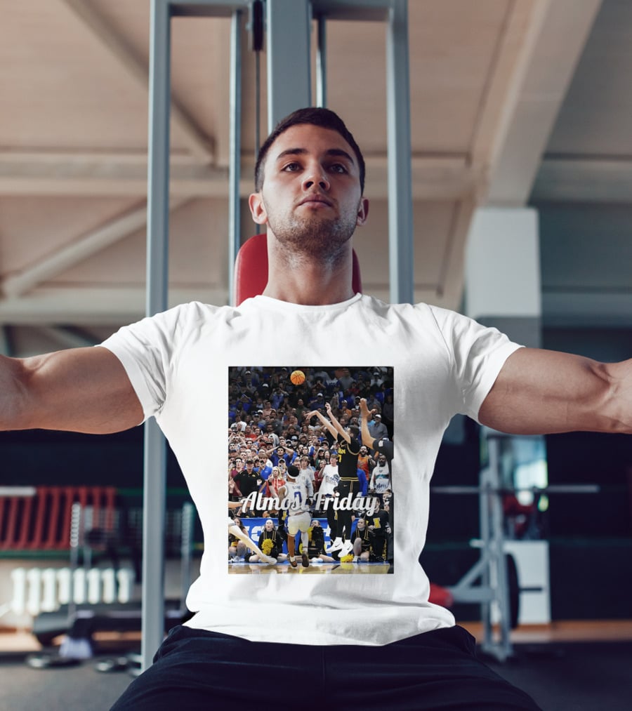 Almost Friday Iowa Basketball March Madness 2026 Jump Shot Crowd T-Shirt
