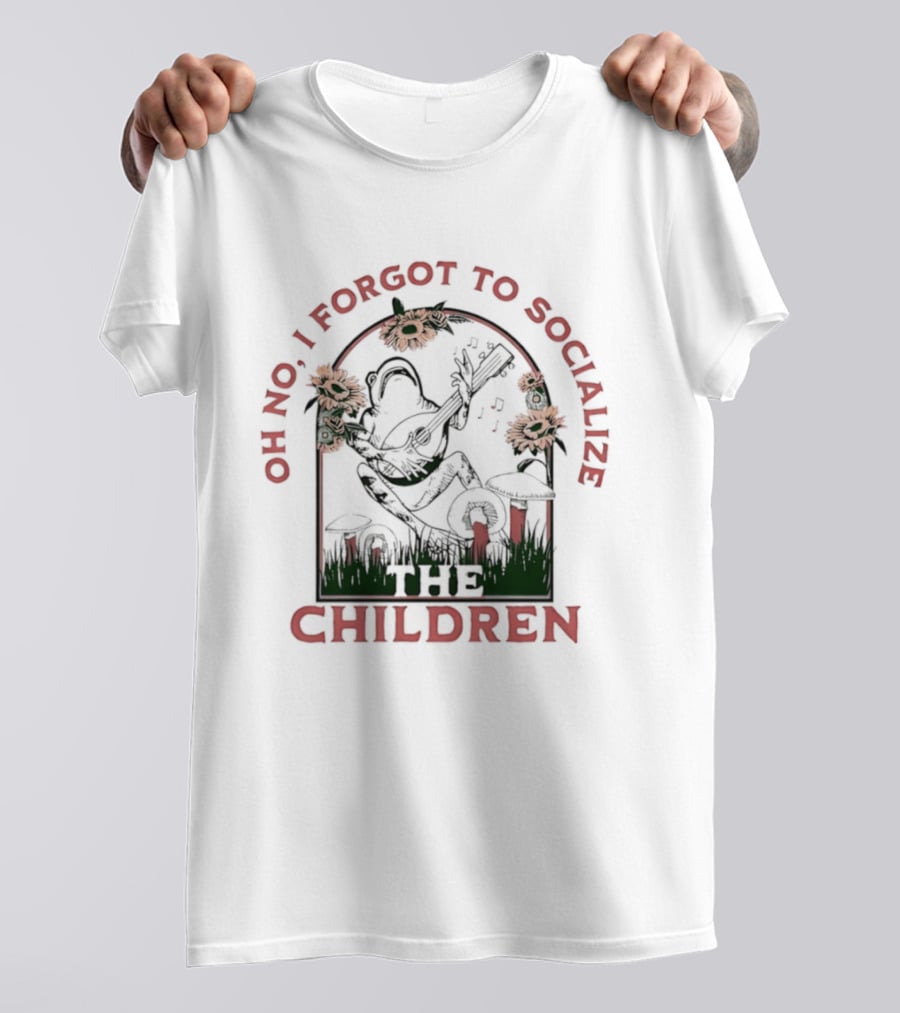 Oh No I Forgot To Socialize The Children Frog Sunflowers T-Shirt