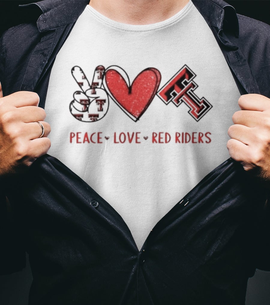 Peace Love Texas Tech Red Raiders Sports Spirit T-Shirt