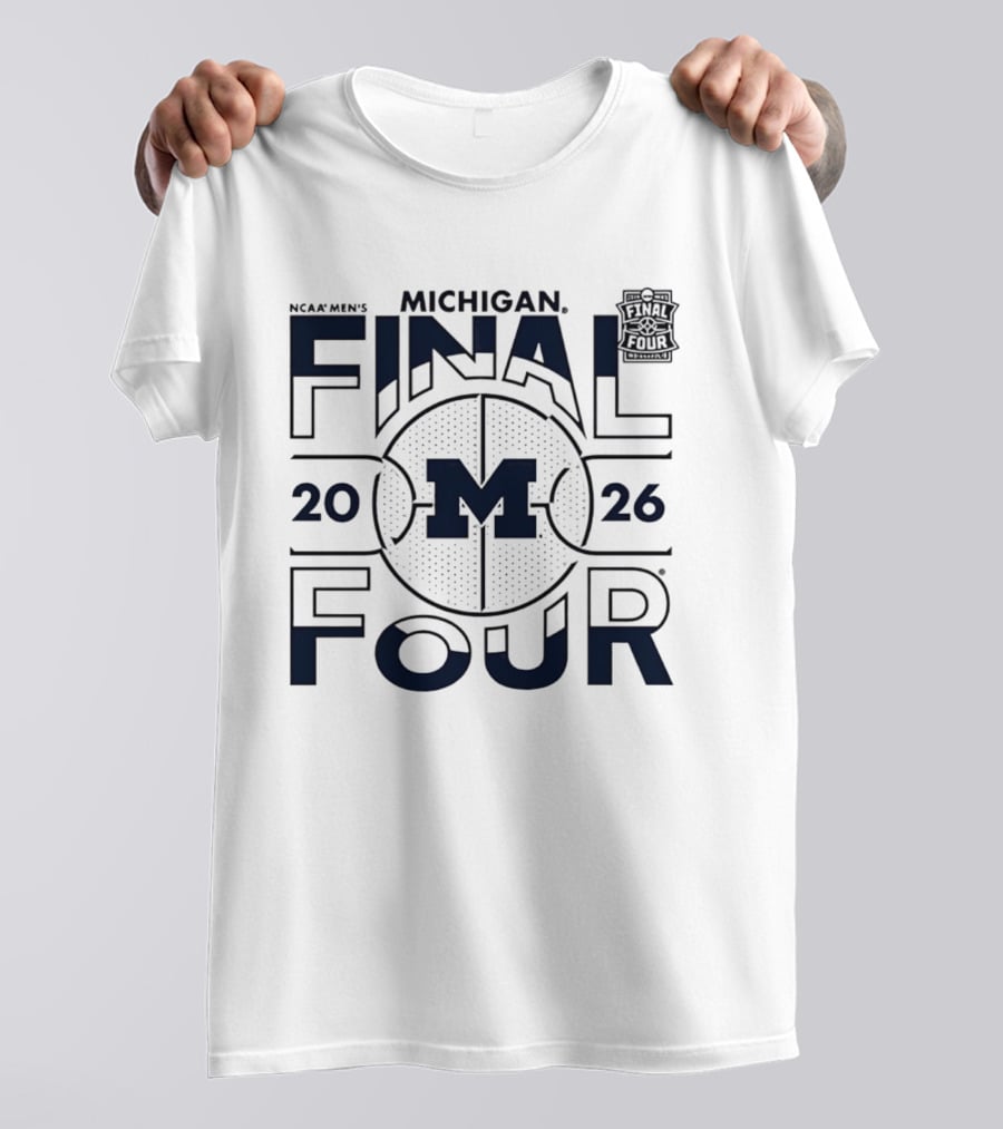 NCAA Men's Michigan 2026 Final Four Basketball T-Shirt