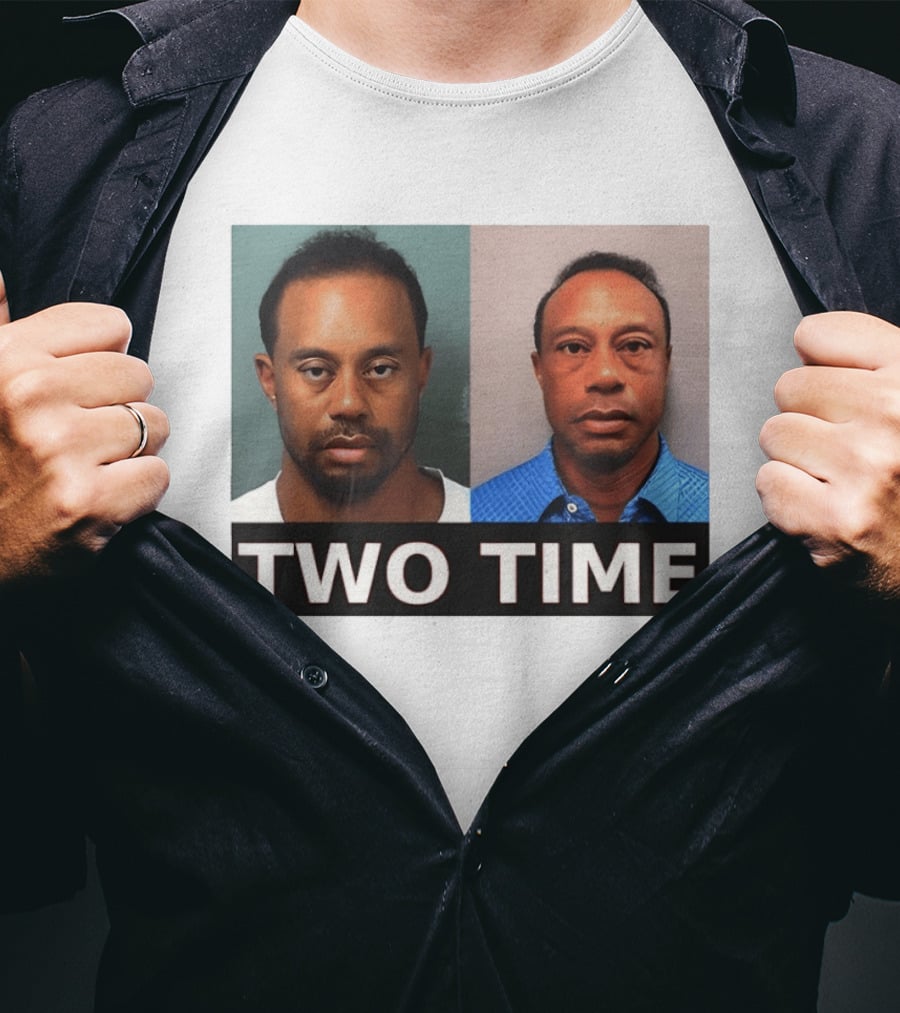 Tiger Woods Shot Two Time Meme Image T-Shirt