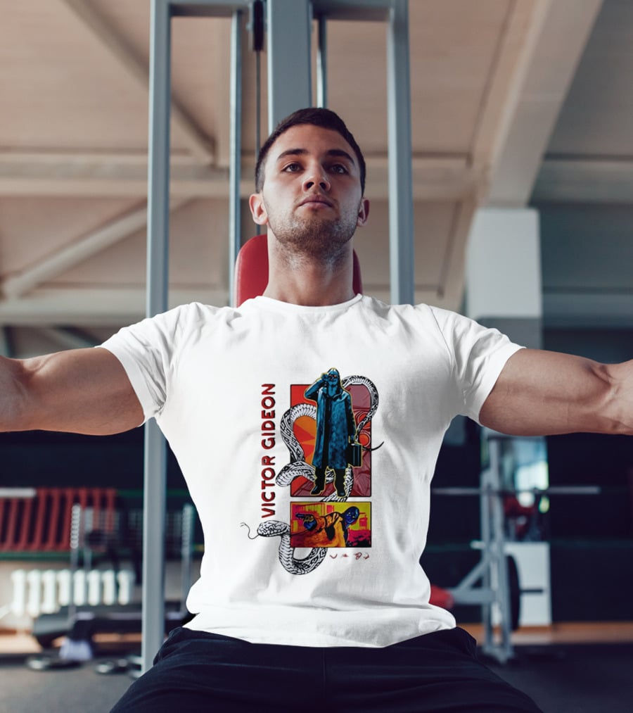 Victor Gideon Dramatic Snake And Mysterious Figures T-Shirt