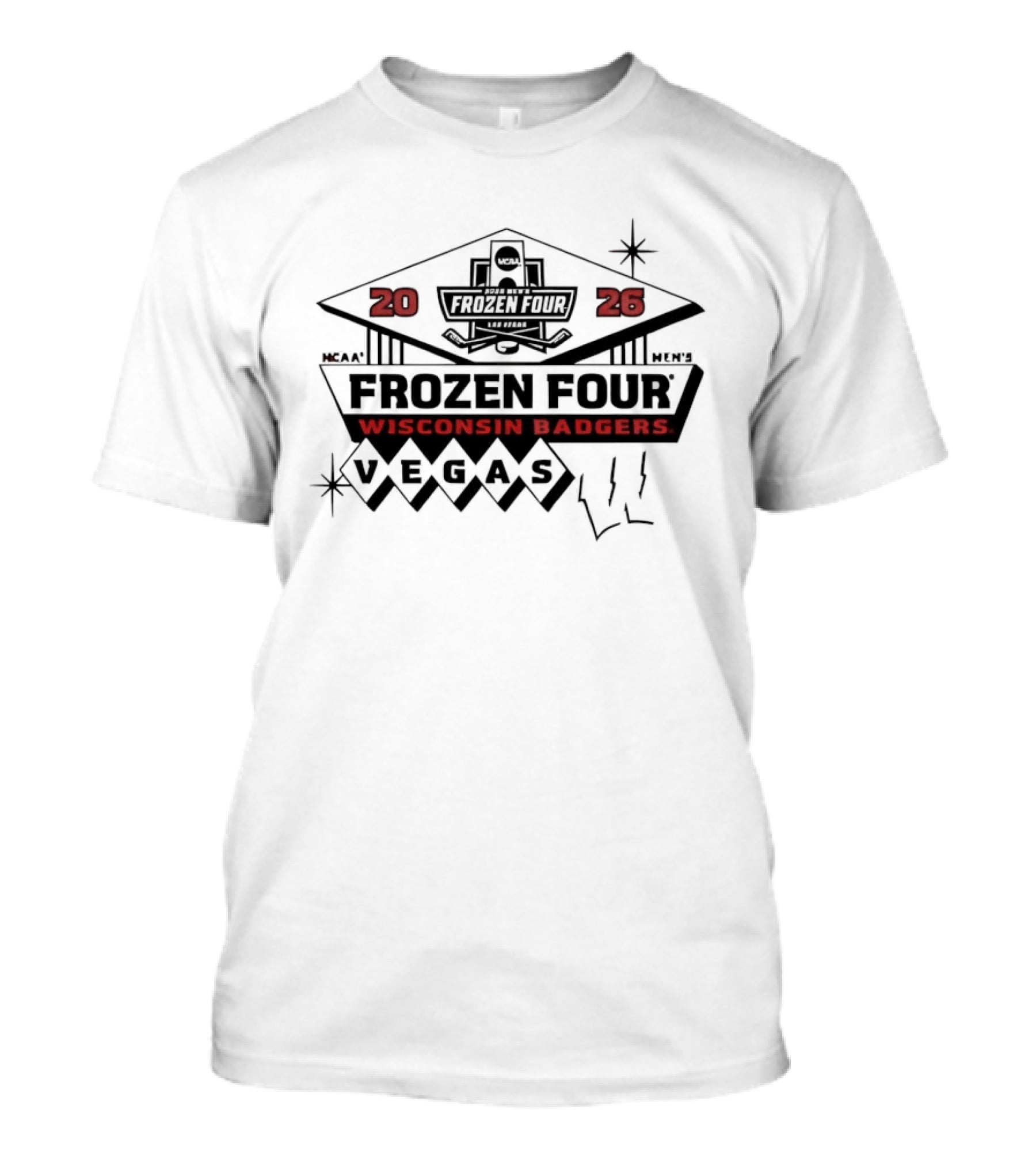 Wisconsin Badgers 2026 Frozen Four Las Vegas Hockey Event T-Shirt