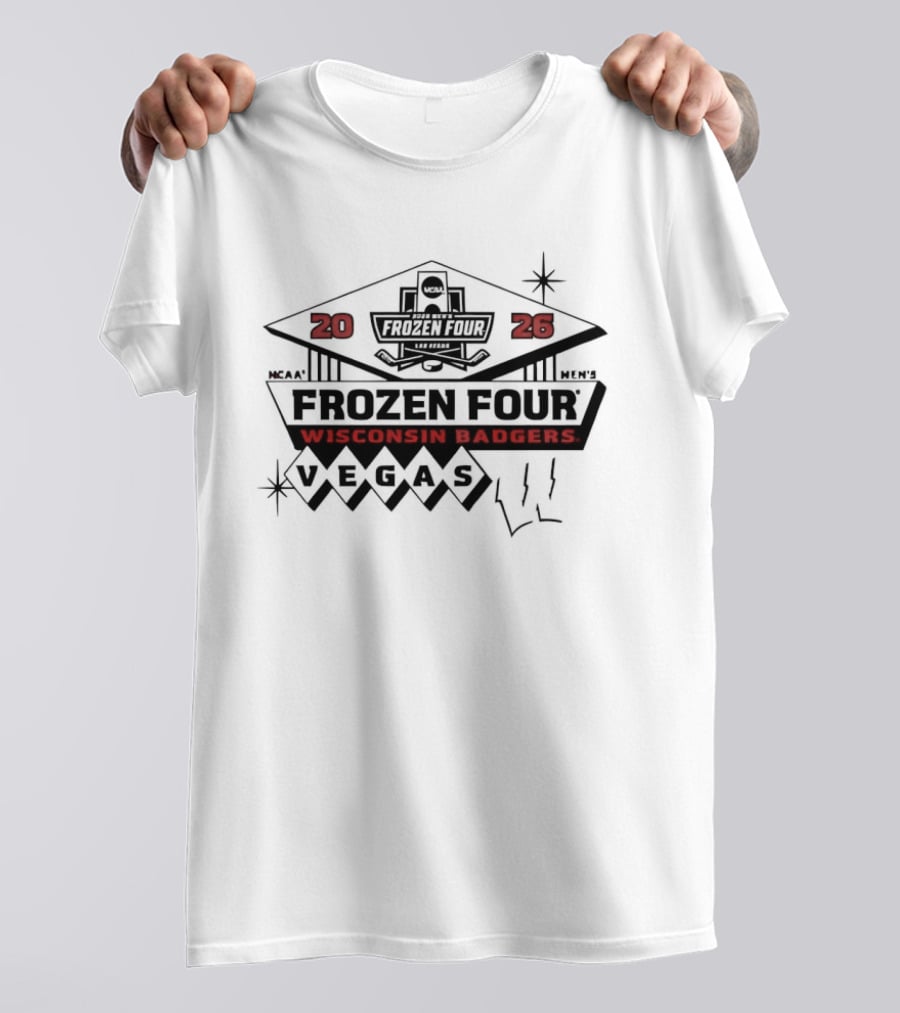 Wisconsin Badgers 2026 Frozen Four Las Vegas Hockey Event T-Shirt