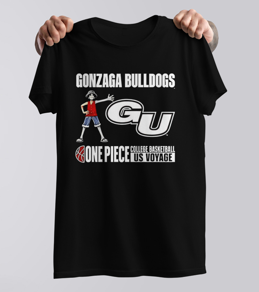 Gonzaga Bulldogs GU One Piece Luffy College Basketball US Voyage T-Shirt