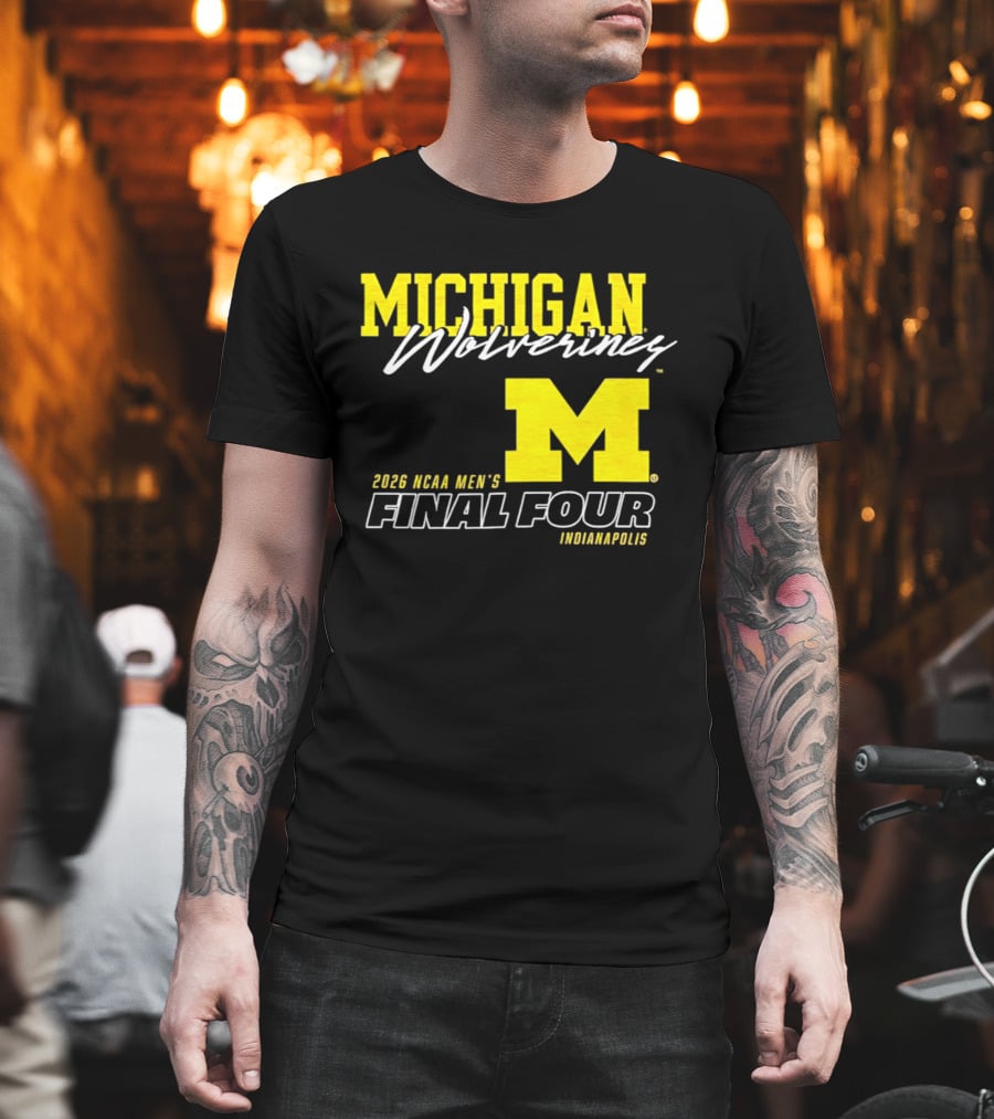 Michigan Wolverines 2026 NCAA Men's Final Four Indianapolis T-Shirt