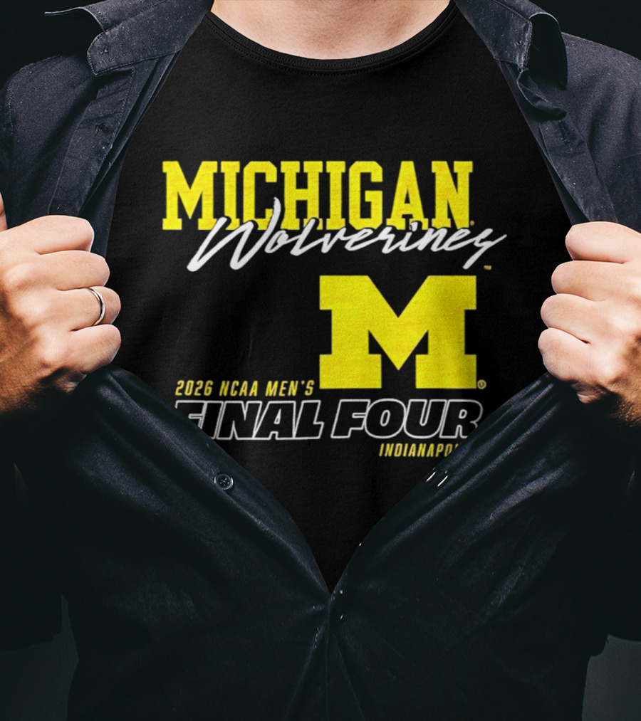 Michigan Wolverines 2026 NCAA Men's Final Four Indianapolis T-Shirt