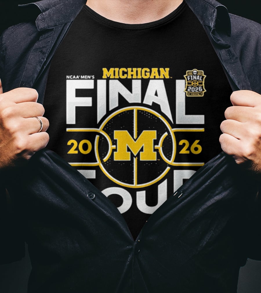 NCAA Men's Michigan Wolverines 2026 Final Four March Madness T-Shirt