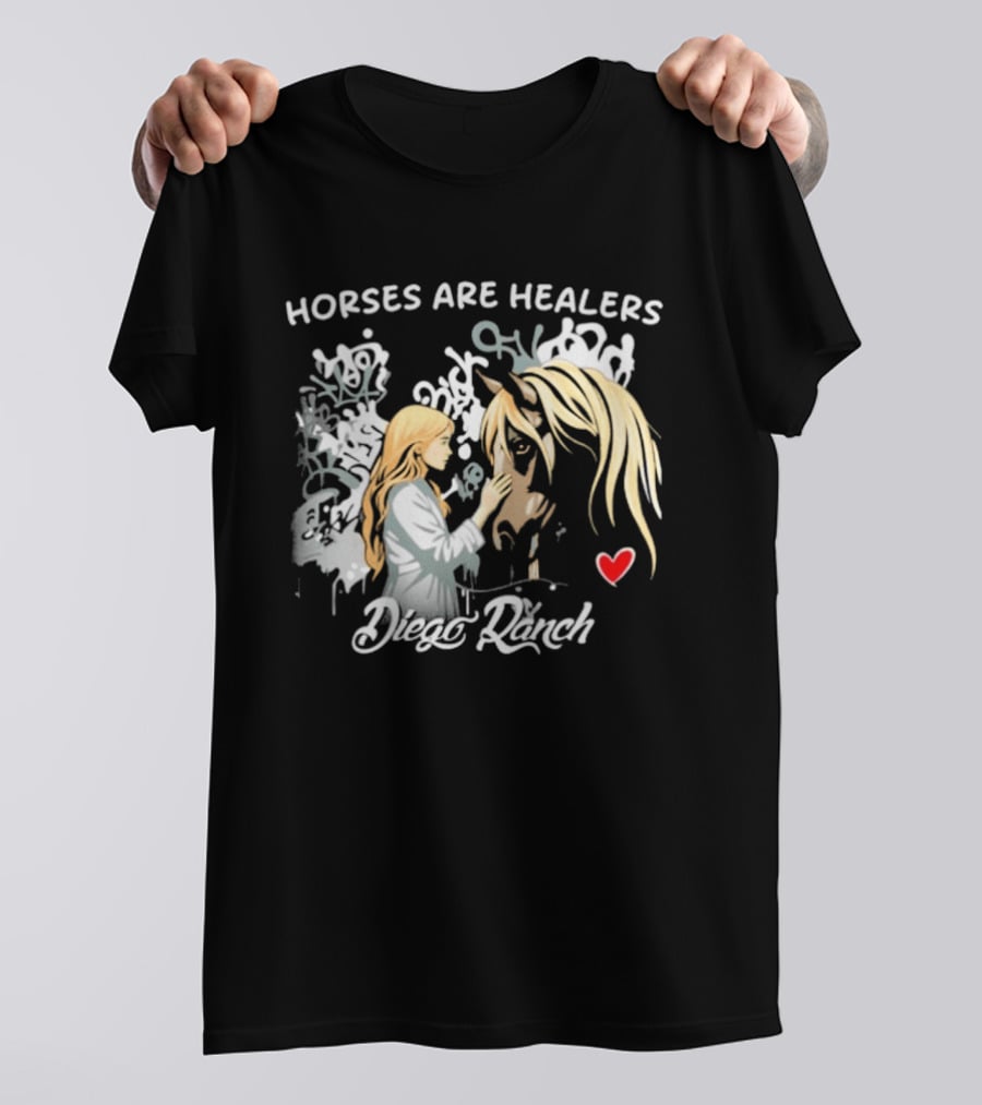 Horses Are Healers Diego Ranch Heartfelt Connection T-Shirt