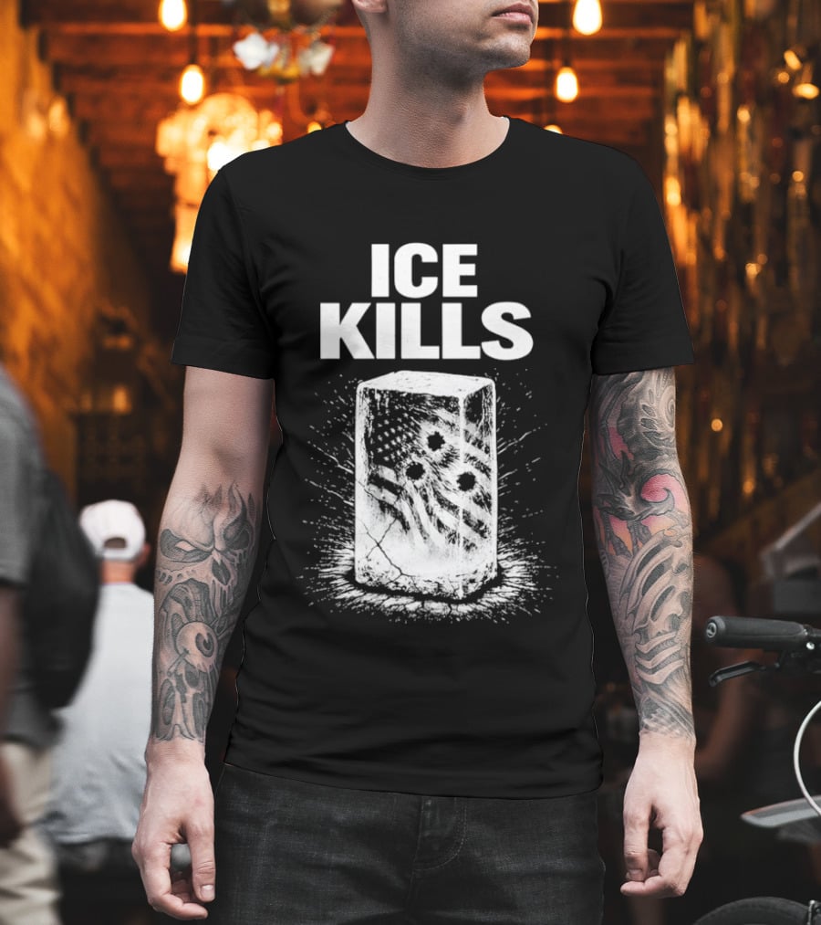 ICE KILLS American Flag Gun Control T-Shirt