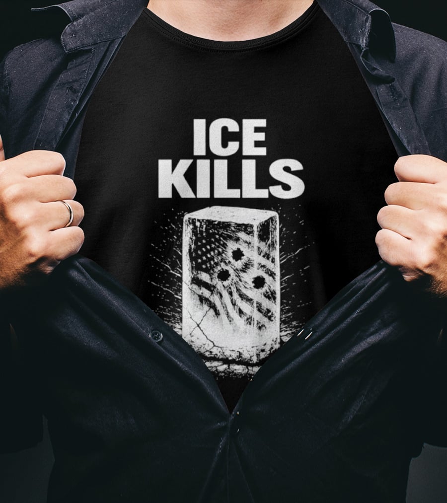 ICE KILLS American Flag Gun Control T-Shirt