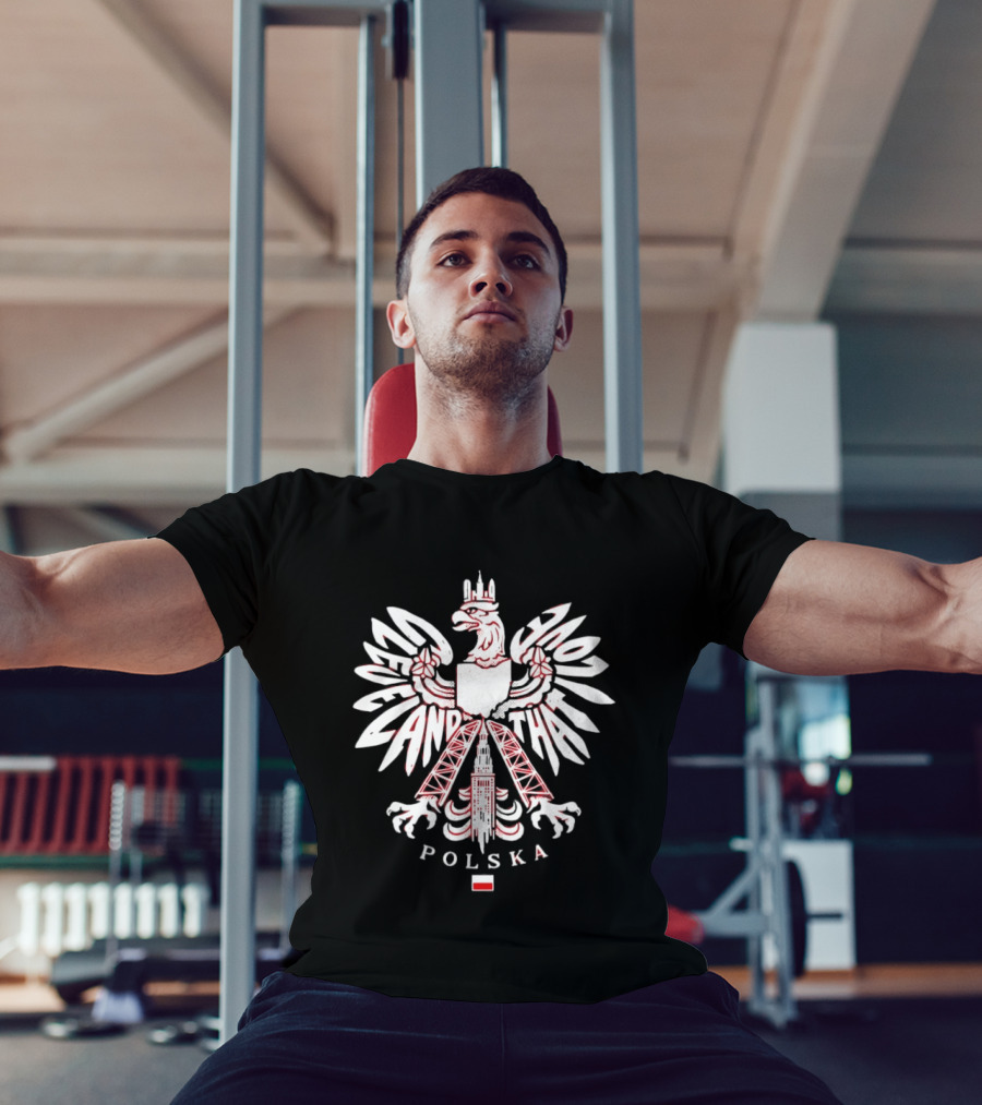 Cleveland Polska Eagle Emblem With Polish Flag And Tower T-Shirt