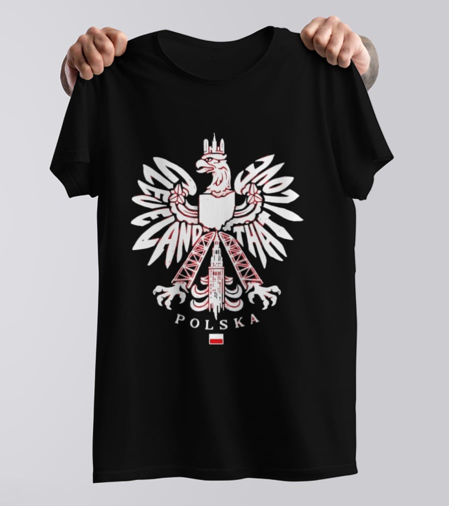 Cleveland Polska Eagle Emblem With Polish Flag And Tower T-Shirt