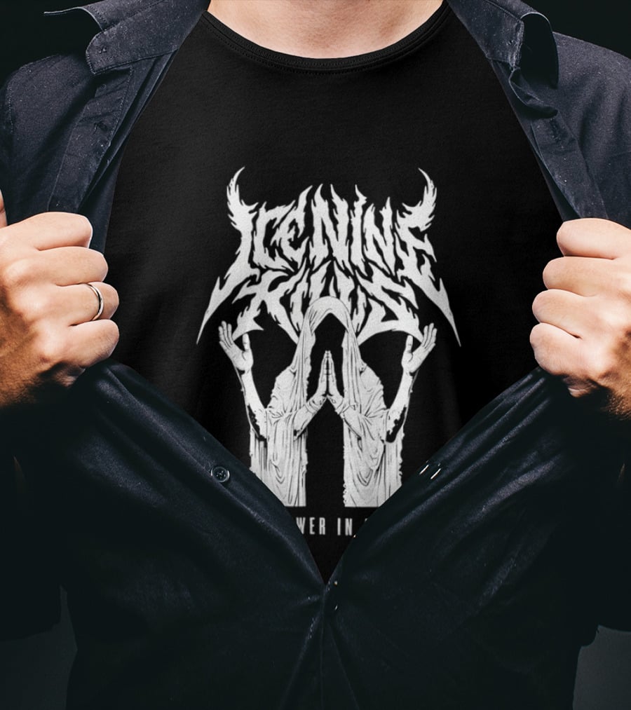 Ice Nine Kills The Power In Belief Logo Devil Horns T-Shirt