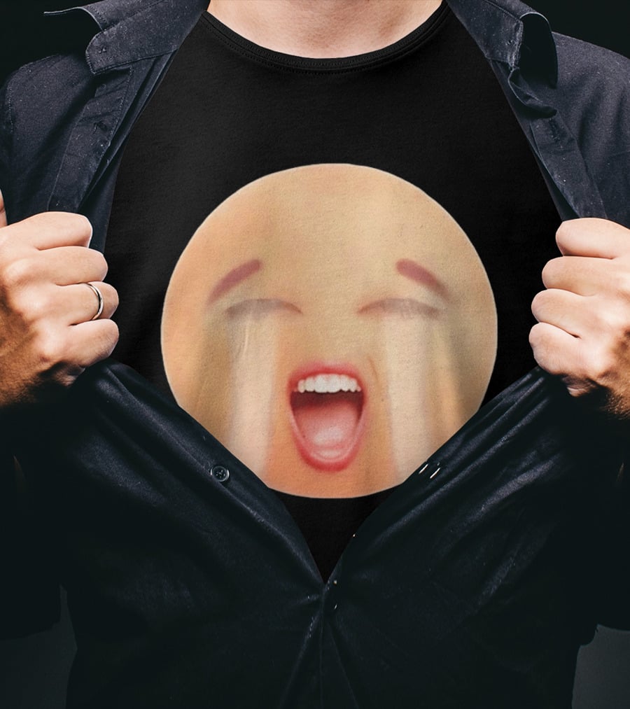 Cursed Crying Emoji Meme Face Hilarious Expression T-Shirt