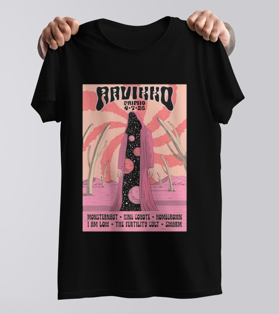 Ravikko Primio Monsternaut King Coyote Homegrown I Am Low The Fertility Cult Swarm Desert 4 7 26 T-Shirt