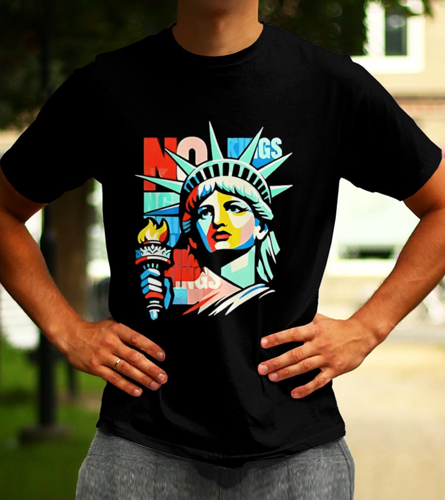 No Kings Liberty Equality Protest T-Shirt