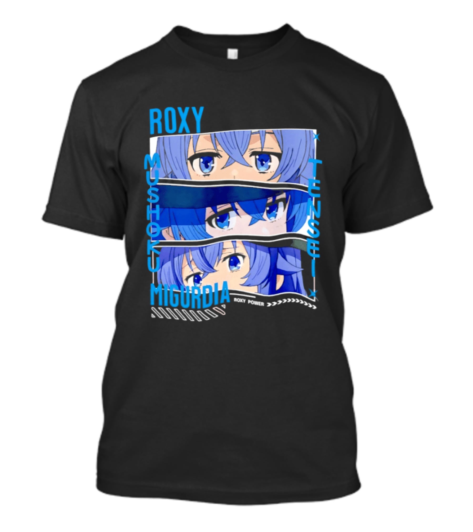 Roxy Mushoku Tensei Migurdia Anime Blue Character Eyes T-Shirt