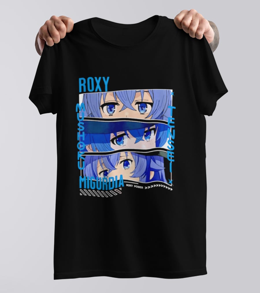 Roxy Mushoku Tensei Migurdia Anime Blue Character Eyes T-Shirt